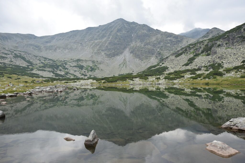 mountain, landscape, lake, natue, musala, mountaintop, reflection, clouds, rila mountains, bulgaria, natue, natue, natue, natue, nature, natue, musala, musala